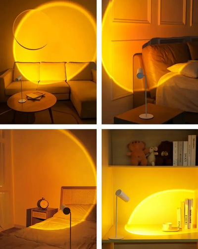 Cordless Table Lamp - Minimalist Metal Double Side Sunset Mood Light