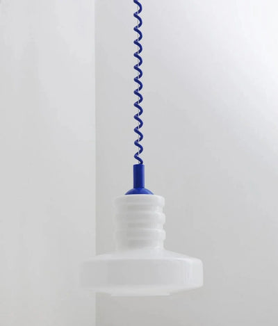 Retro Pendant Lamp - Geometric Coil-Line Light