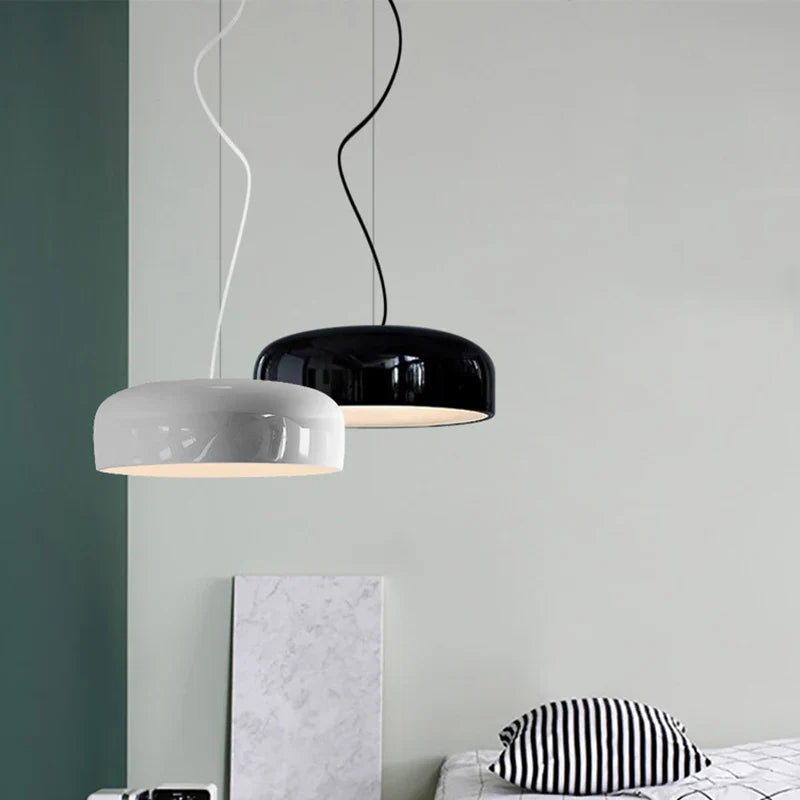 Metal Dome Pendant Light - Adjustable Cord Ceiling Fixture