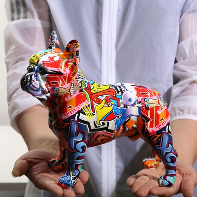 Graffiti Dog Sculpture – French Bulldog Art Statue