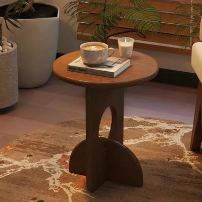 Mid Century Side Table | Vintage Wooden Cross Leg 15.8x19.7 Pine