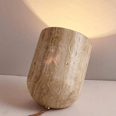 Travertine Stone Lamp - Modern Table & Floor Light