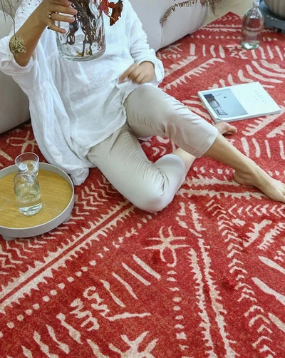 Bohemian Area Rug - Retro Washed Carpet Mat