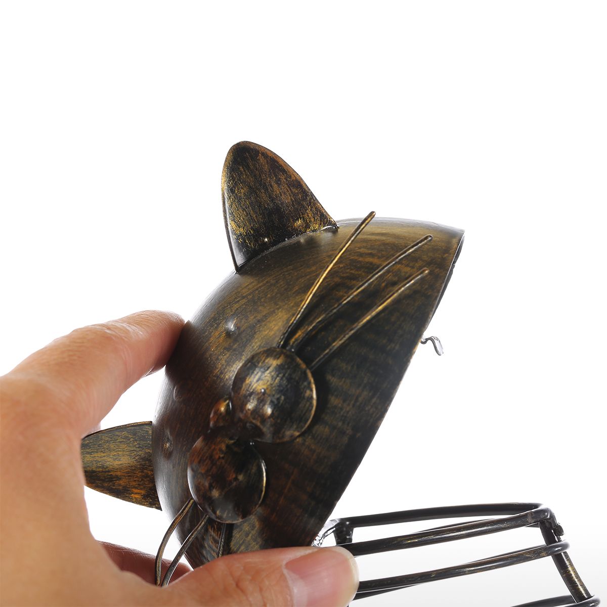 Cat Wine Holder | Unique Metal Wine Rack & Cork Storage
