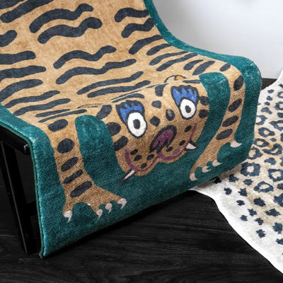 Funky Tiger Rug - Plush Soft Floor Mat, Cozy & Non Slip