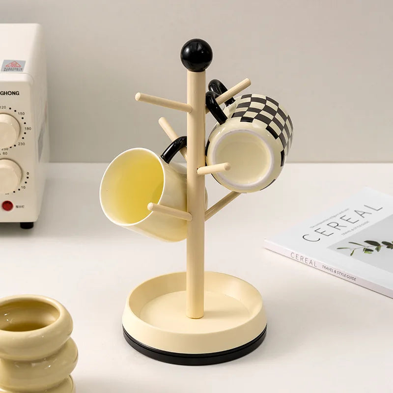 Rotatable Mug Rack | Acrylic Retro Coffee Display Stand