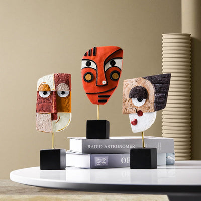 Hand-Crafted Face Mask - Resin Art Sculpture