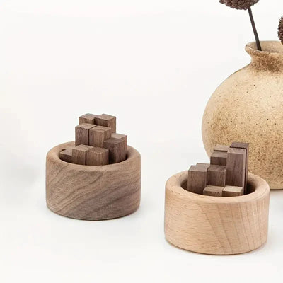 Wooden Diffuser Cube - Mini Geometric Aroma