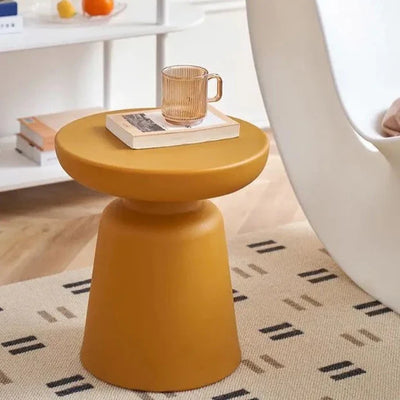 Nordic Matte Side Table - Round ABS Stool Compact