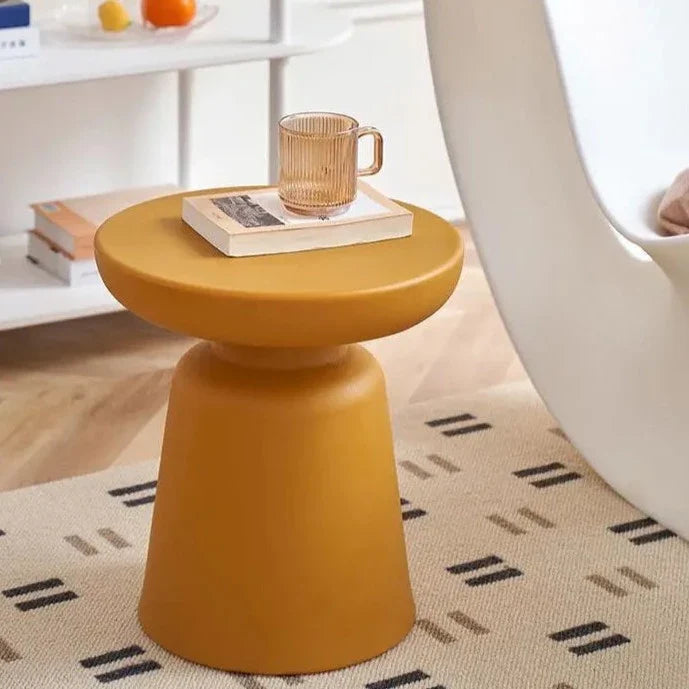 Nordic Matte Side Table - Round ABS Stool Compact