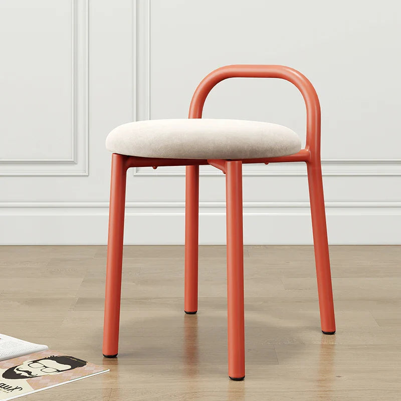Mid-Century Modern Chair - Green Minimalist Metal Dining Seat