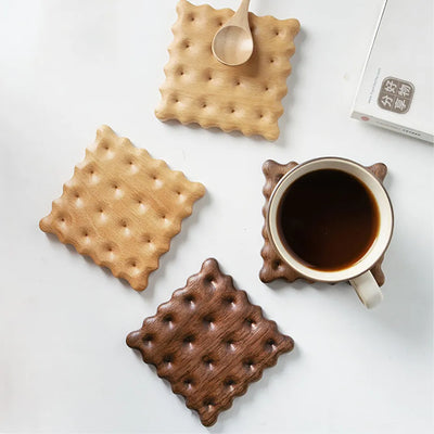 Wooden Cookie Coaster - Natural Heat Resistant Drink Mat