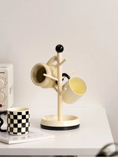 Rotatable Mug Rack | Acrylic Retro Coffee Display Stand