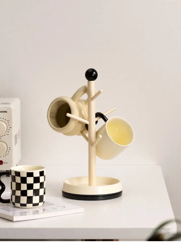 Rotatable Mug Rack | Acrylic Retro Coffee Display Stand