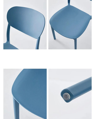 Nordic ABS Dining Chair - Minimalist Plastic Seat