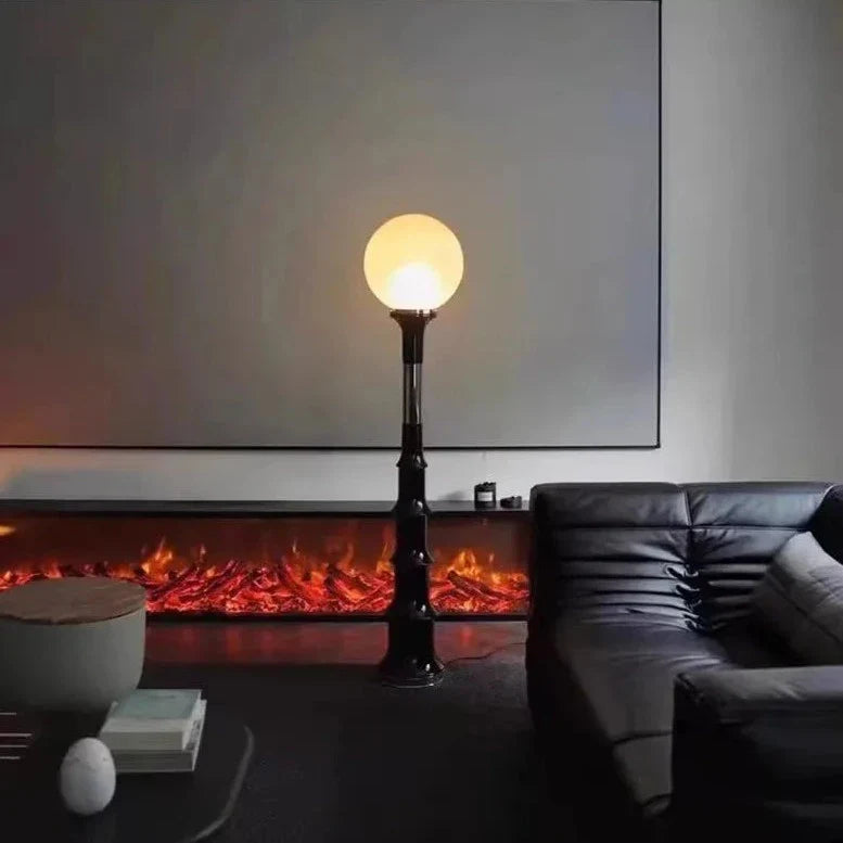Retro Ball Floor Lamp | 90s French Design, Corded Light