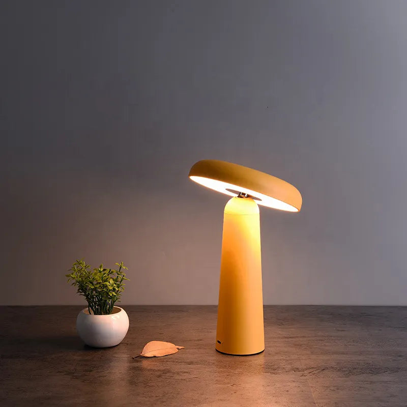 Mushroom Touch Lamp - Cordless Table Lamp With Tiltable Design
