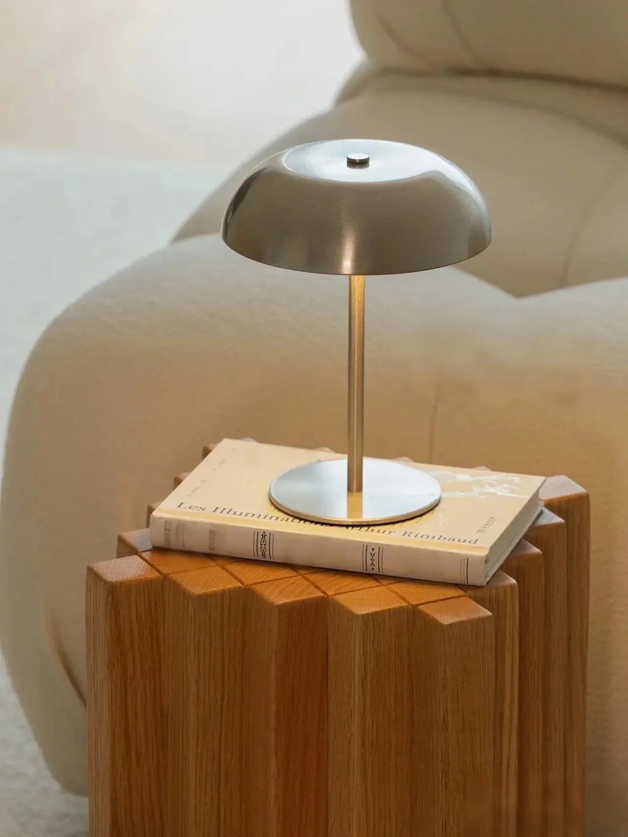 Cordless Metal Table Lamp | Portable Industrial LED Light
