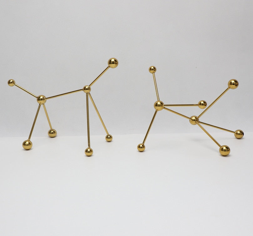 Modern Metal Ornament - Nordic Geometric Sculpture