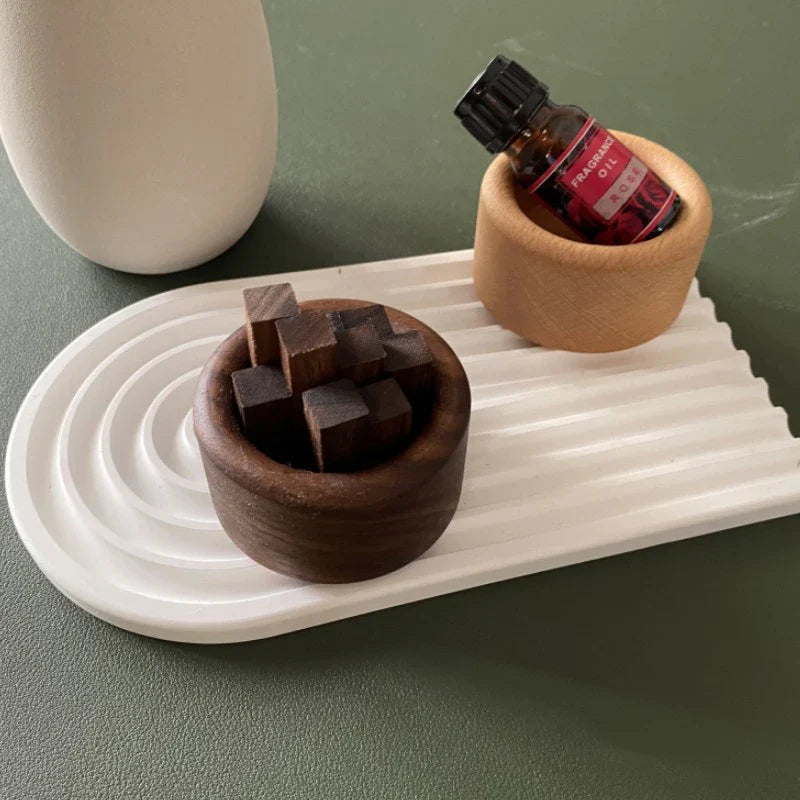 Wooden Diffuser Cube - Mini Geometric Aroma
