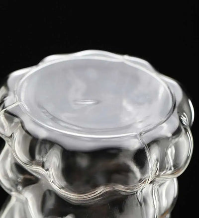 Transparent Grape Mug - 12oz Embossed Glass Cup