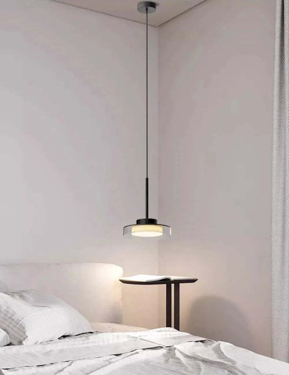 French Pendant Ceiling Light | Modern Metal Acrylic Lamp