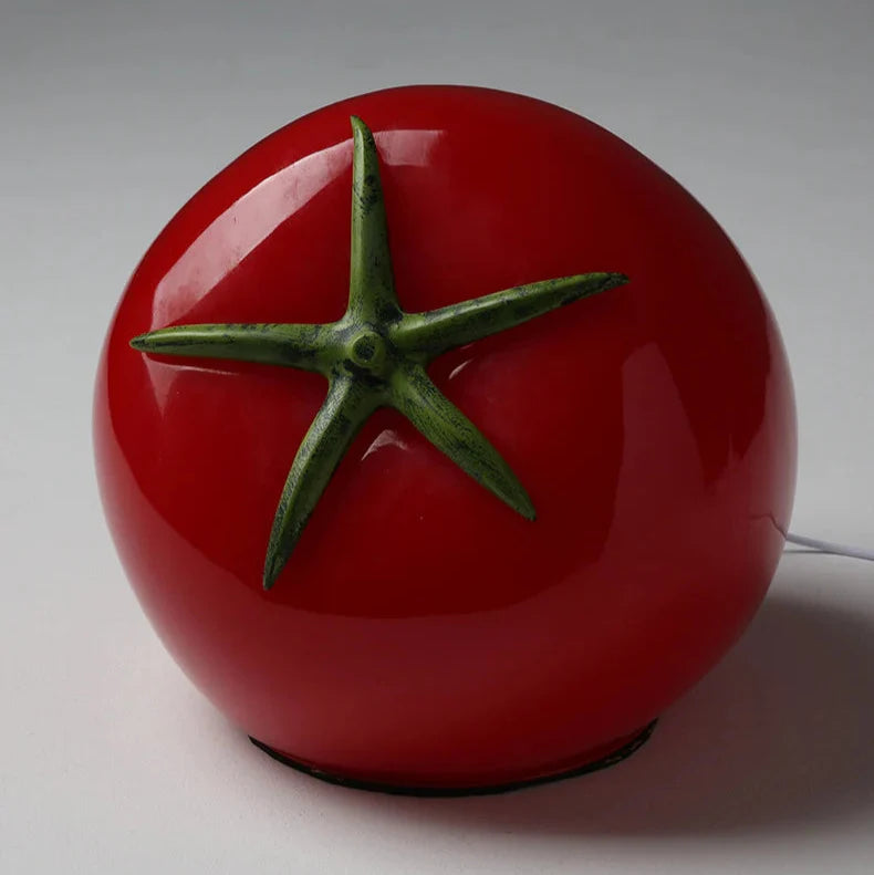 Red Tomato Table Lamp - Playful Desk & Nightstand Light