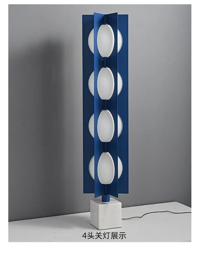 Marble Base Ball Lamp - Italian Design Blue Geometry Floor Lamp