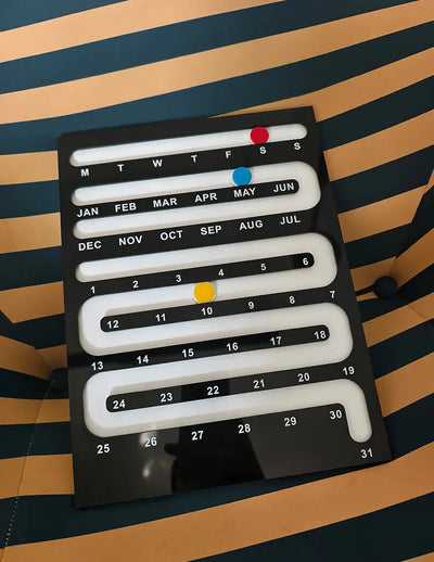 Bauhaus Wall Calendar - Sliding Perpetual Design