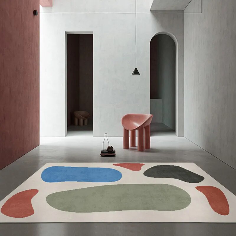 Abstract Art Carpet - Modern Area Rug, Vibrant Design