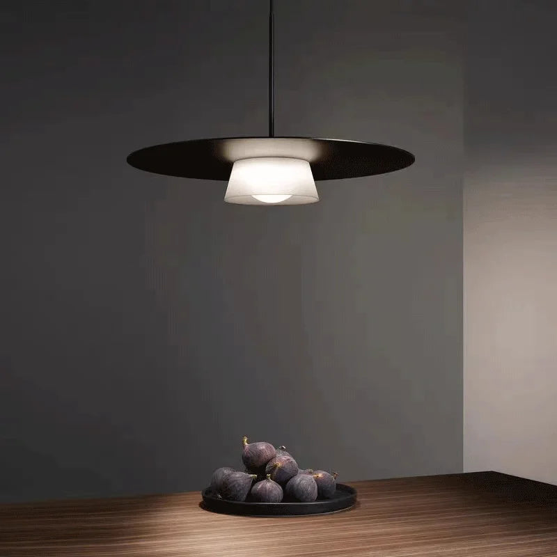 Pendant Ceiling Light - Thin Round Metal Plate Modern LED
