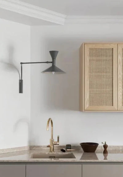 Swing Arm Wall Lamp - Industrial Plug In Sconce