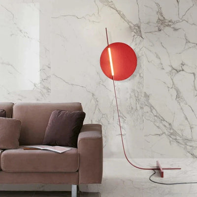Red Floor Lamp - Nordic Bent Metal Frame Light