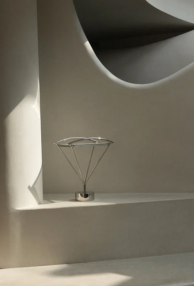 Stainless Steel Side Table - Arc Sculptural Accent