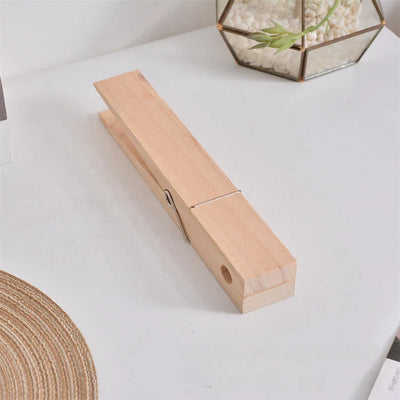 Wooden Towel Holder - Exaggerated Clip Design
