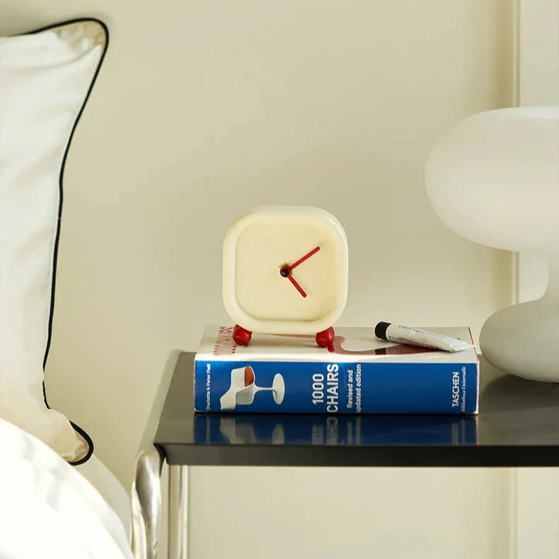 Red Ball Desk Clock - Minimalist Modern ABS