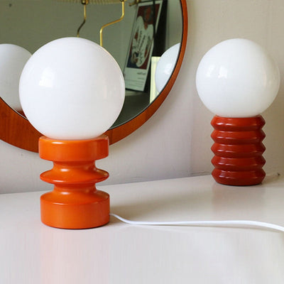 Atmosphere Table Lamp - Coil Shape Solid Wood Base