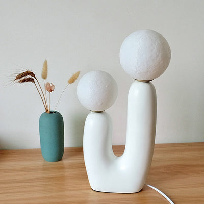 Organic Twin Ball Lamp – Modern Table Lighting