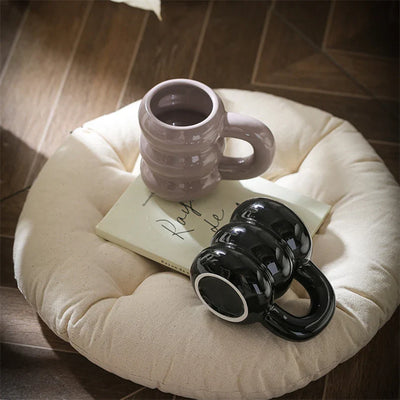 Embossed Donut Mug - 14oz Ceramic Coffee Cup