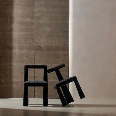 Black Fabric Dining Chair - Modern Kitchen Seating