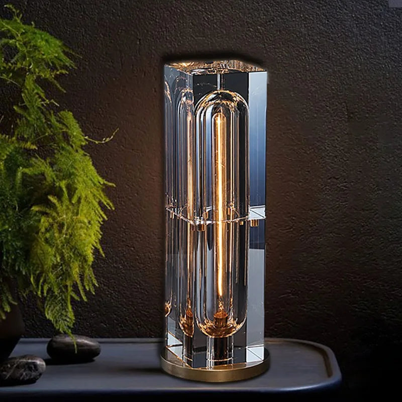 Crystal Glass Table Lamp - Hotel Style Luxury Ambient Light