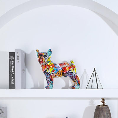 Graffiti Dog Sculpture – French Bulldog Art Statue