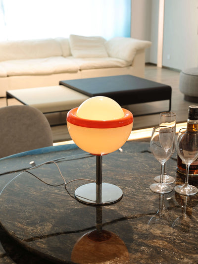 Retro Wine Glass Lamp - Vintage Table Light with USB Power