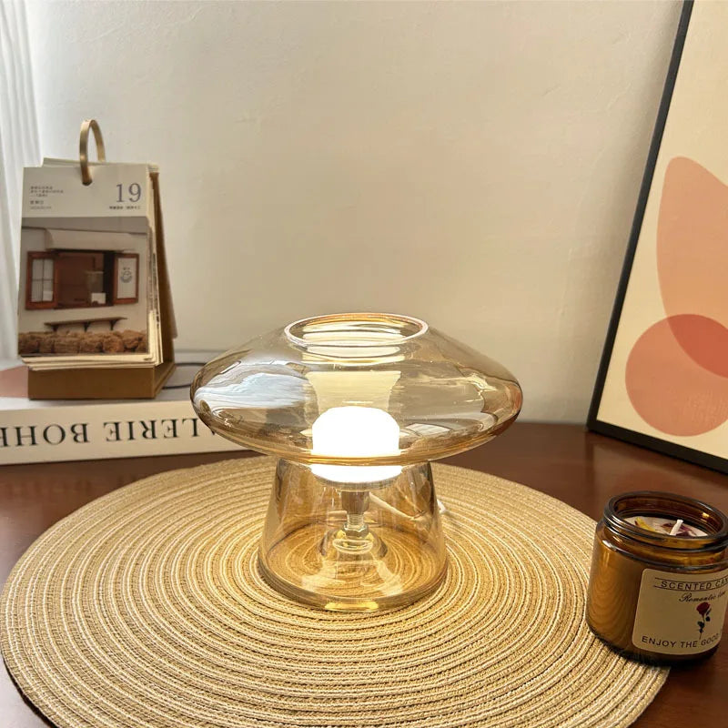 UFO Glass Table Lamp - Mini Stained Glass Light