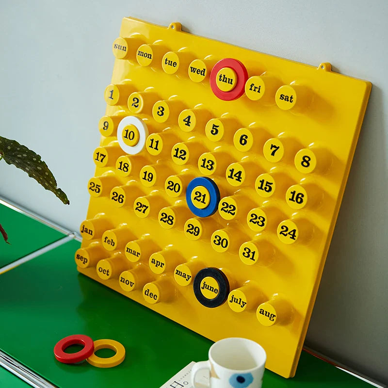 Retro Wall Calendar | Industrial Style Ring Date Marker