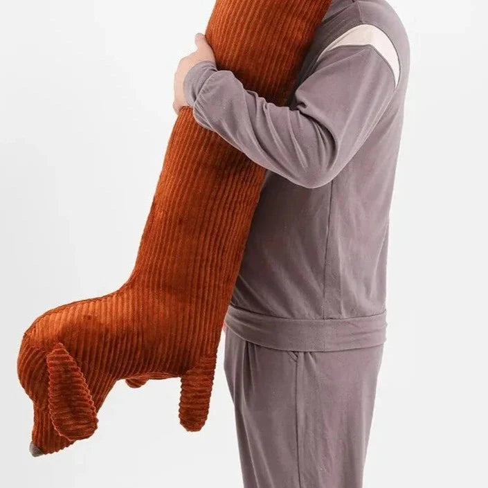 Dachshund Lounge Pillow - Corduroy Dog Body Pillow 47.2" Eco-Friendly Couch Cushion