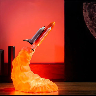 Portable Rocket Lamp | Compact Rechargeable Table Light
