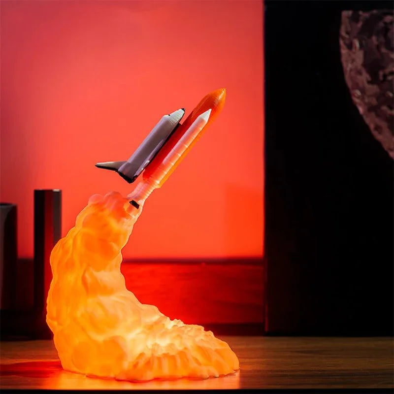 Portable Rocket Lamp | Compact Rechargeable Table Light