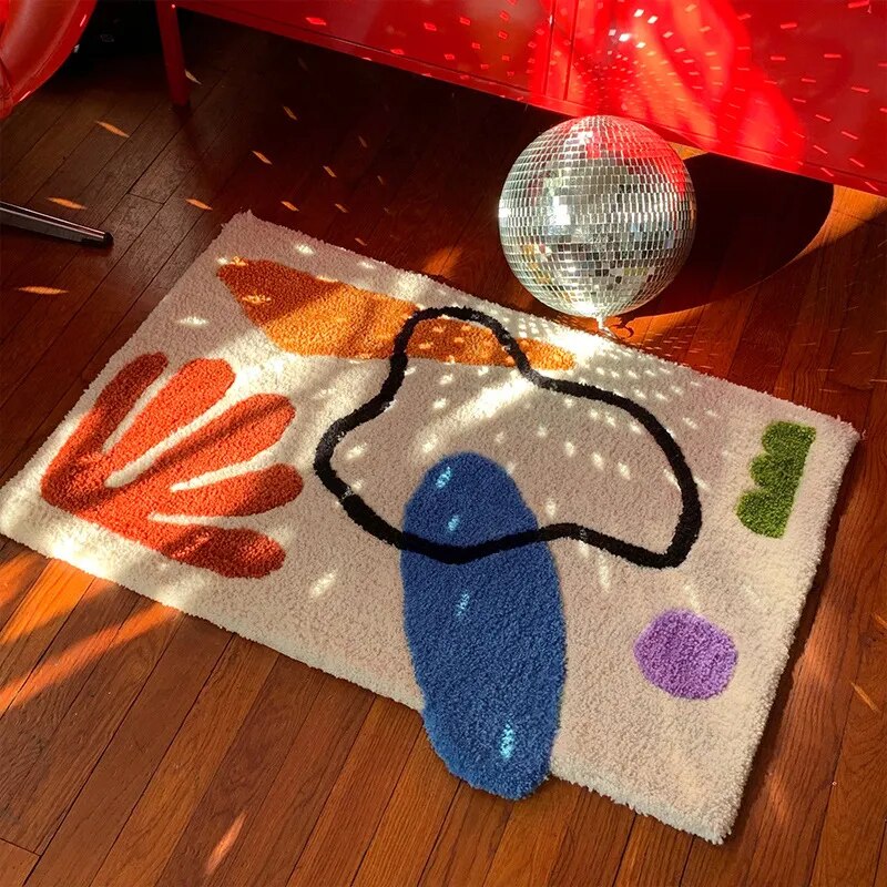 Hand Crafted Rug - Geometric Modern Art Design