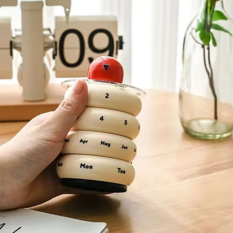 Rotating Desk Calendar - Nordic Donut Design